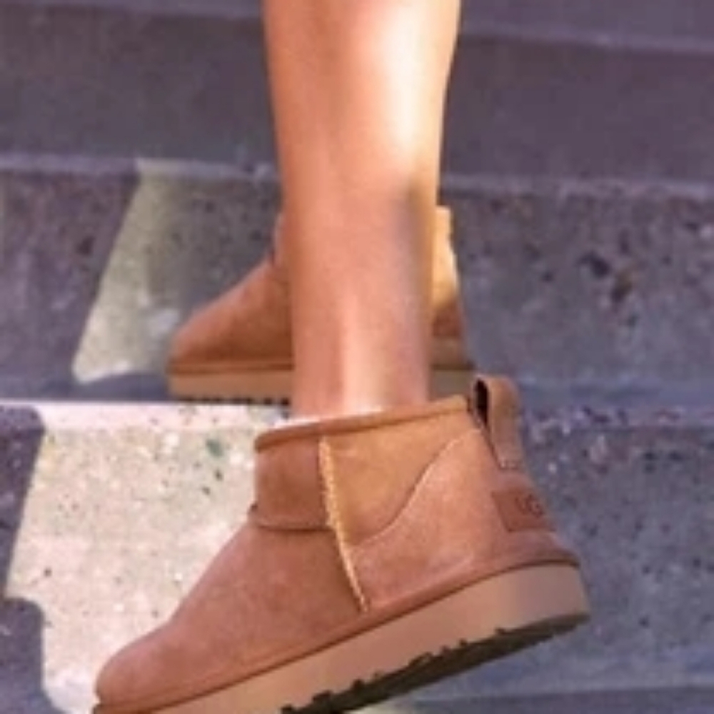 NWOT Women's UGG Classic Ultra Mini Boot Chestnut New No Box - Picture 8 of 8